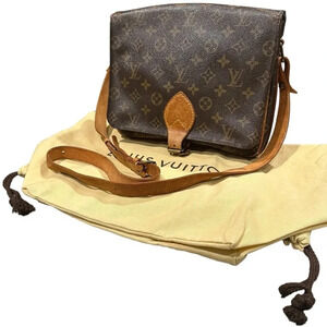 Louis Vuitton Cartouchière Monogram Leather Crossbody GM Bag